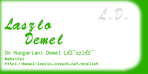 laszlo demel business card